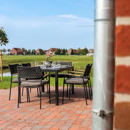 Kuesten Haus Grachtenwinkel Direkte Wasserlage, 2 Terrassen, 106qm, Neubaugebiet Feriehus Greetsiel